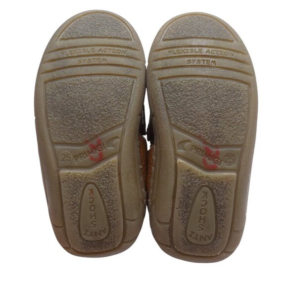 Primigi First Steps Penny Loafers Moccasins Brown Leather Elastic Toddler Boy 9 - Picture 10 of 12